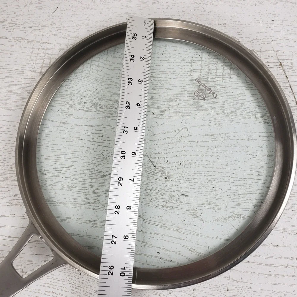 Calphalon Premier 10 Inch‎ Tempered Glass Replacement Lid with Stainless Steel